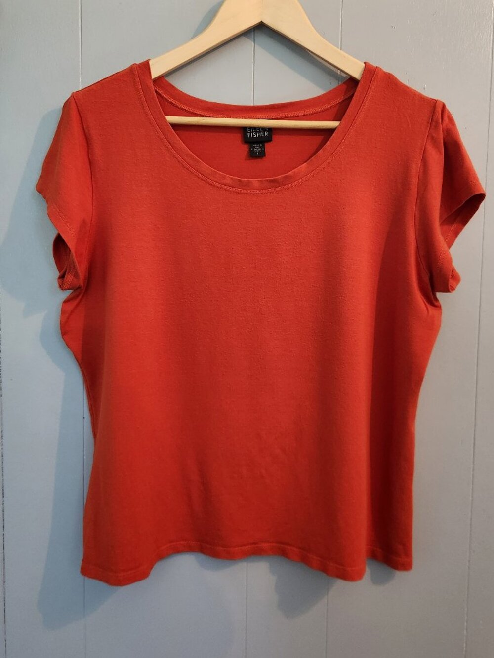 Eileen Fisher crewneck short sleeve tshirt top blouse shirt